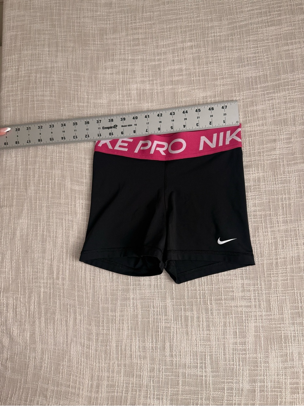 Nike Pro Dri-FIT Black Compression Shorts Pink Waistband XS - Picture 6 of 6